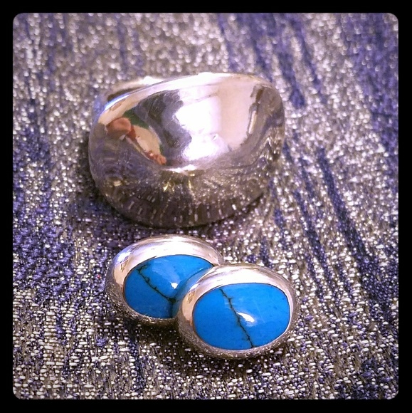 Jewelry - BEAUTIFUL STERLING SILVER RING AND EARRING SET